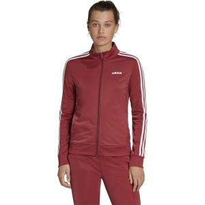 adidas Women’s Essentials 3-Stripe Track Jacket(Legacy Red)