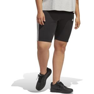 adidas Women’s Essentials 3-Stripes Bike Shorts(Black/White)