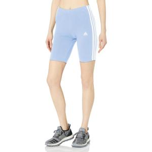 adidas Women’s Essentials 3-Stripes Bike Shorts(Blue Dawn/White)