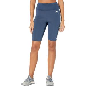 adidas Women’s Essentials 3-Stripes Bike Shorts(Crew Navy/White)