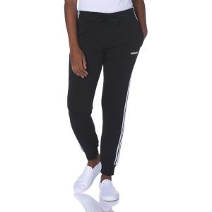 adidas Women’s Essentials 3-Stripes Fleece Joggers(Black/White)