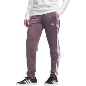 adidas Women’s Essentials 3-Stripes Pants(Preloved Purple/White)