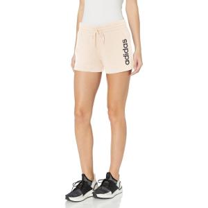 adidas Women’s Essentials Slim 3-Stripes Shorts(Ecru Tint/Black)