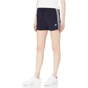 adidas Women’s Essentials Slim 3-Stripes Shorts(Ink/White)