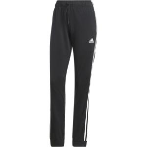 adidas Womens Essentials Warm-up 3-Stripes Slim Tapered Track Pants(Black)