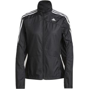 adidas womens Marathon 3-stripes Jacket(Black)