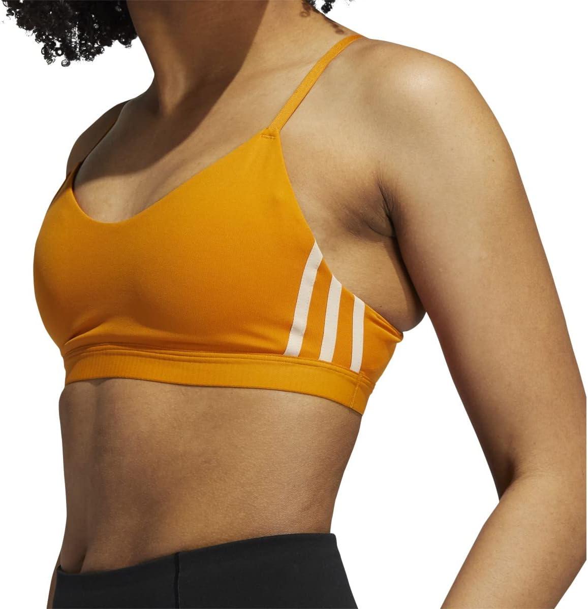 imageadidas womens All Me 3stripes BraFocus OrangeHalo Blush