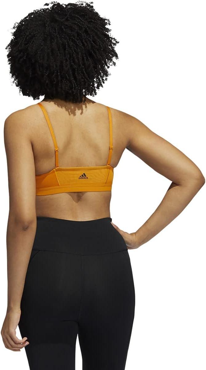 imageadidas womens All Me 3stripes BraFocus OrangeHalo Blush