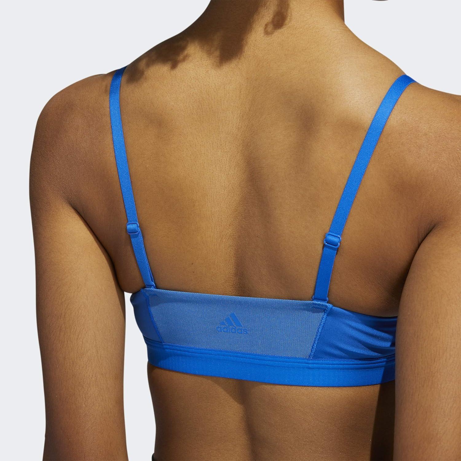 imageadidas womens All Me 3stripes BraGlory BlueWhite