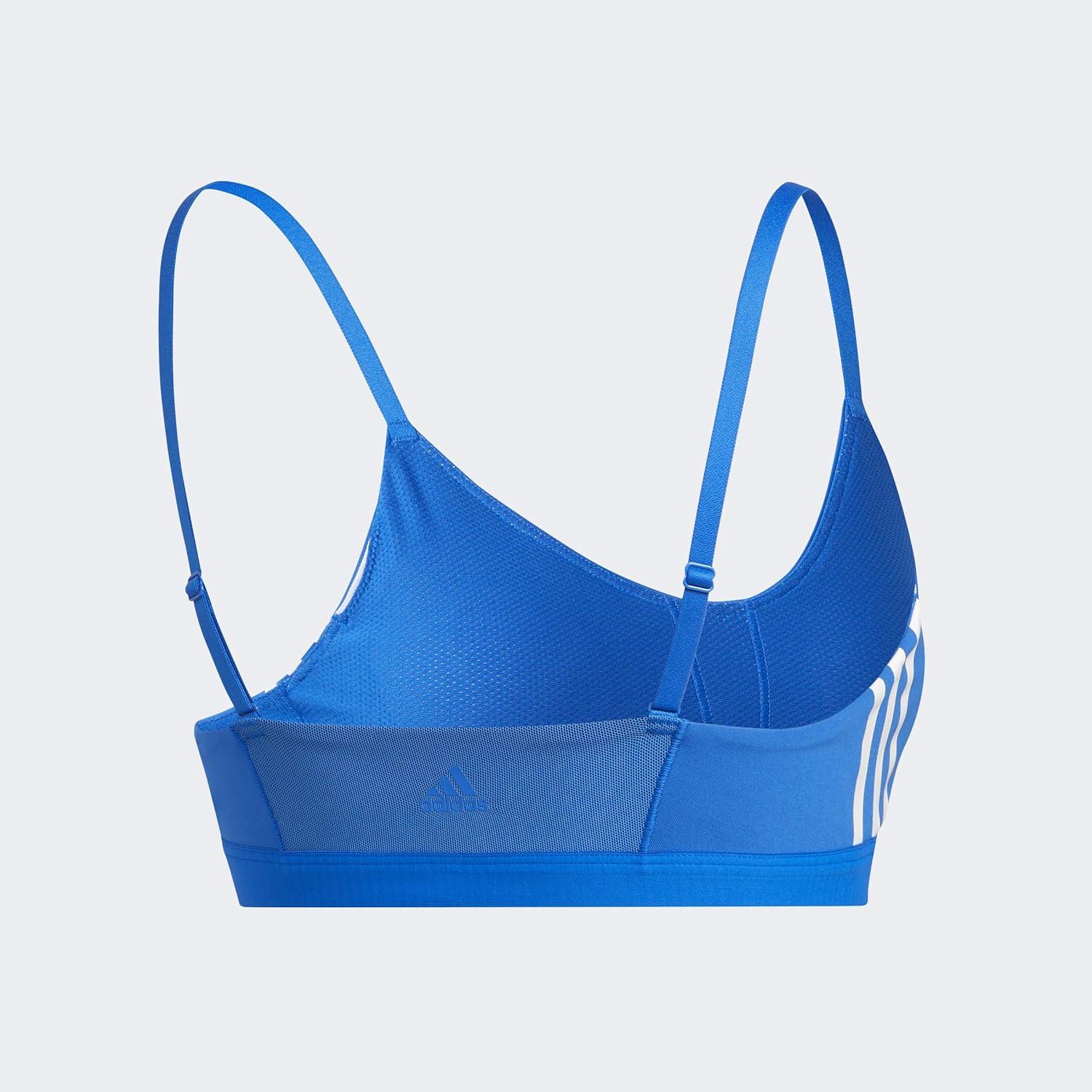 imageadidas womens All Me 3stripes BraGlory BlueWhite