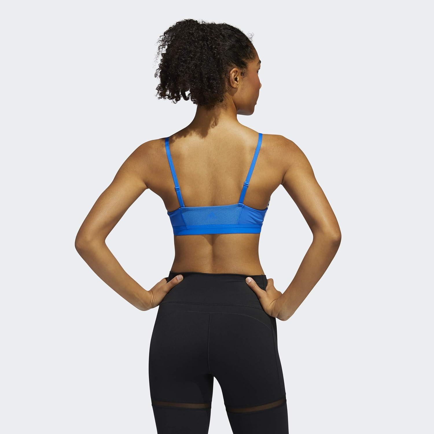 imageadidas womens All Me 3stripes BraGlory BlueWhite