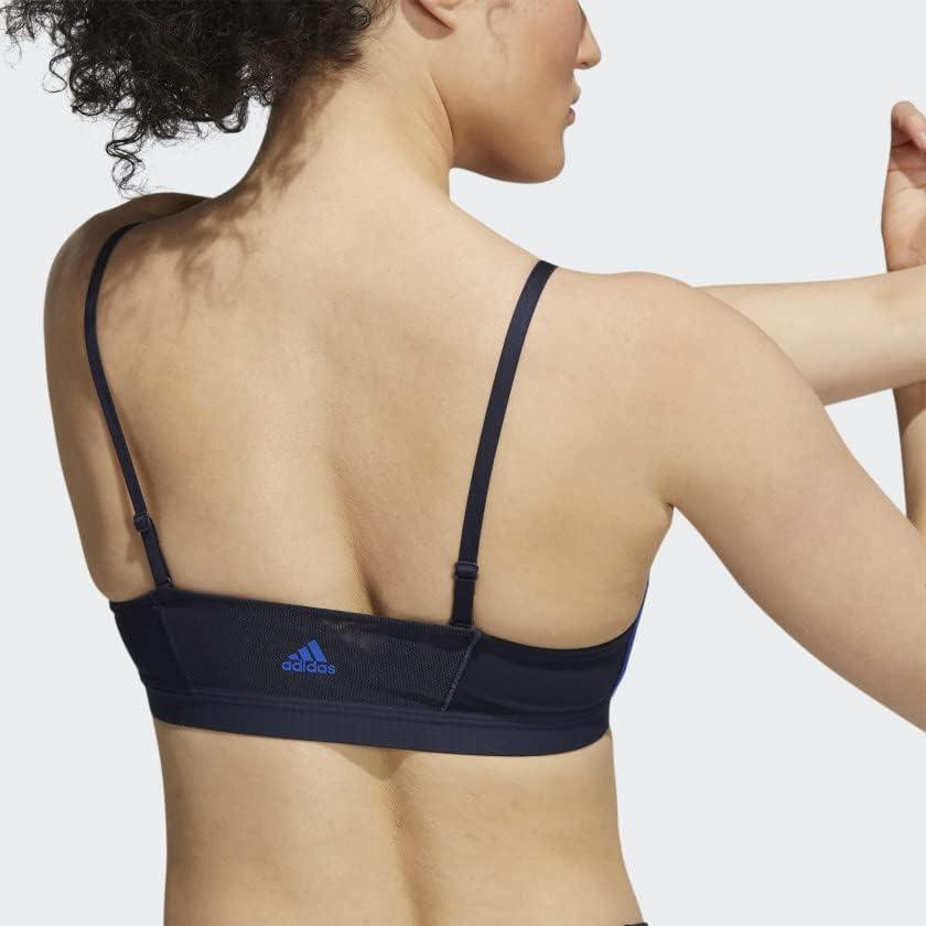 imageadidas womens All Me 3stripes BraLegend Ink  Bold Blue