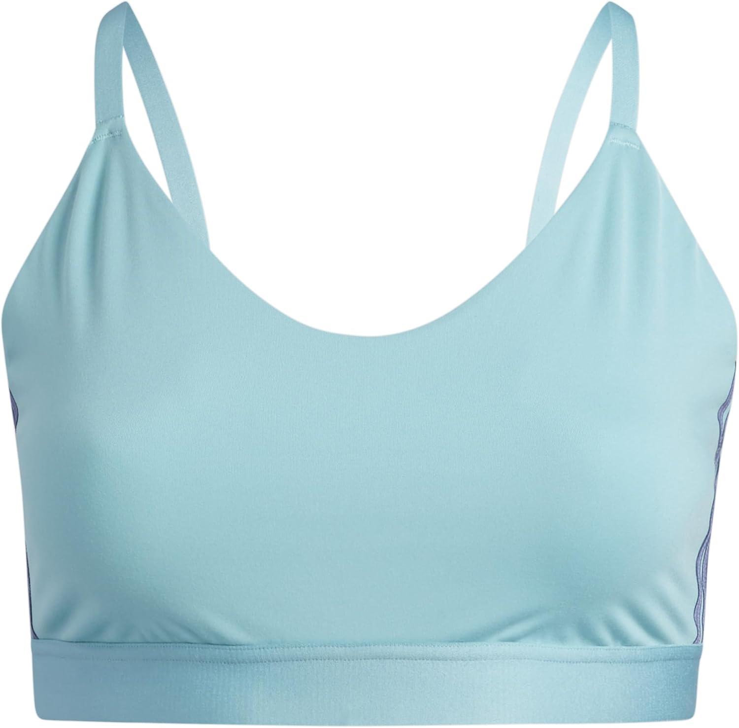imageadidas womens All Me 3stripes BraMint ToneOrbit Violet