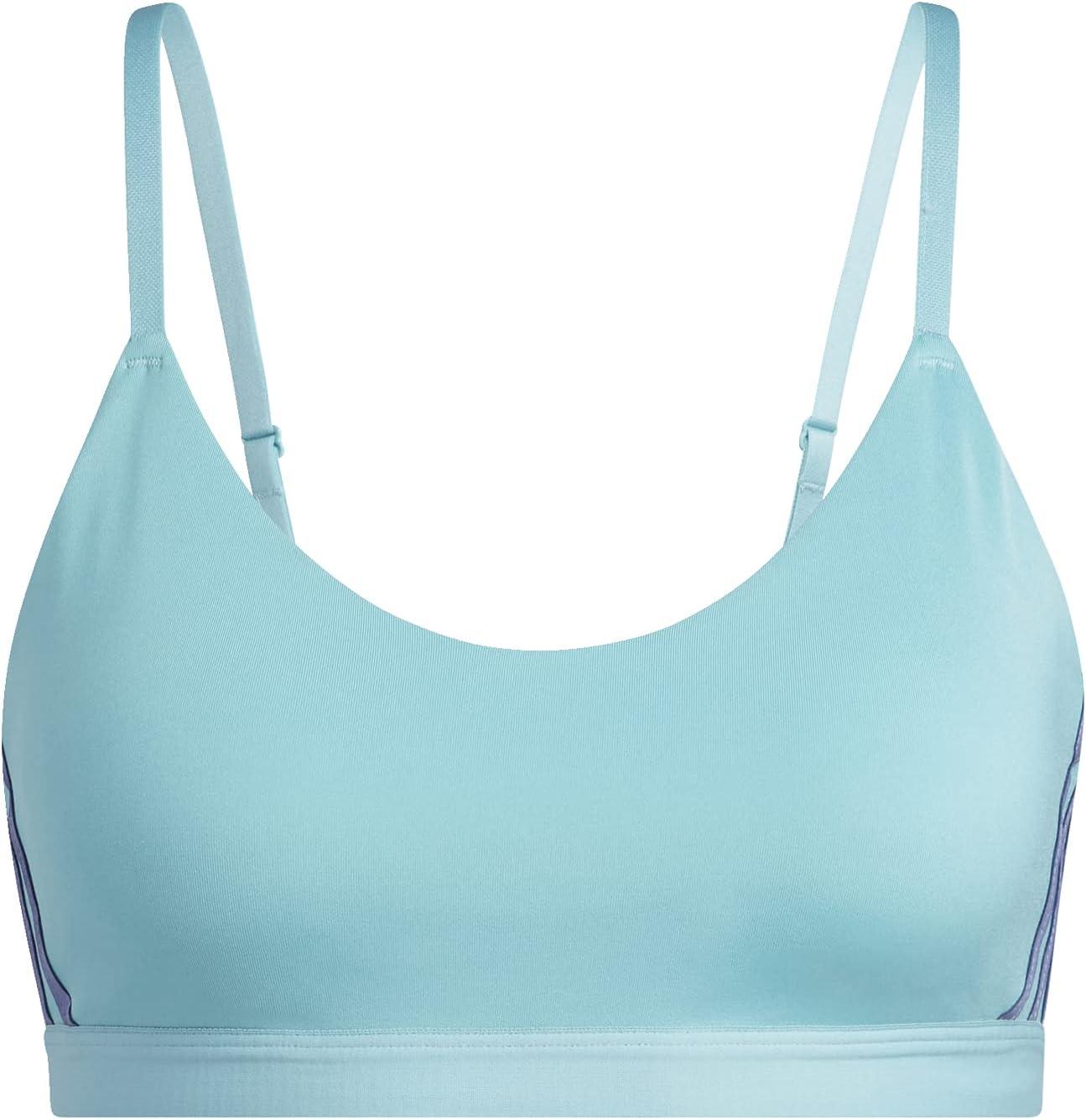 imageadidas womens All Me 3stripes BraMint ToneWhite