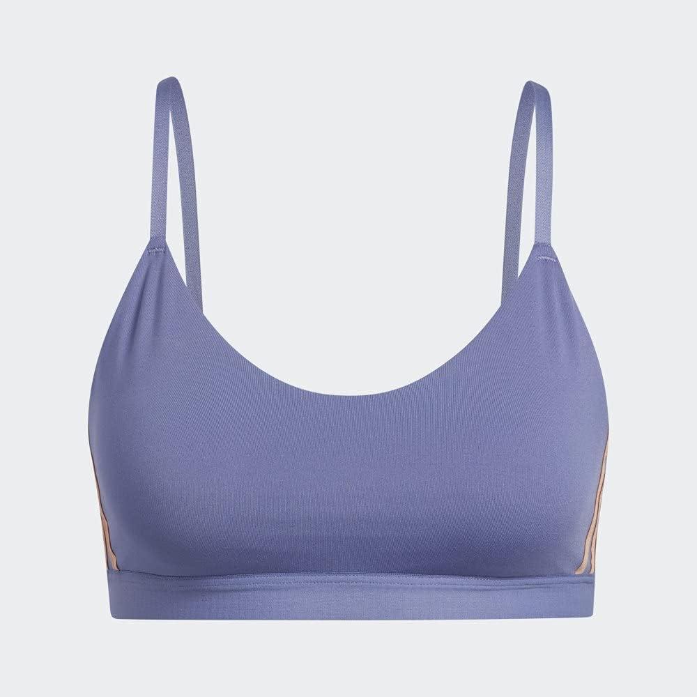 imageadidas womens All Me 3stripes BraOrbit VioletBlack