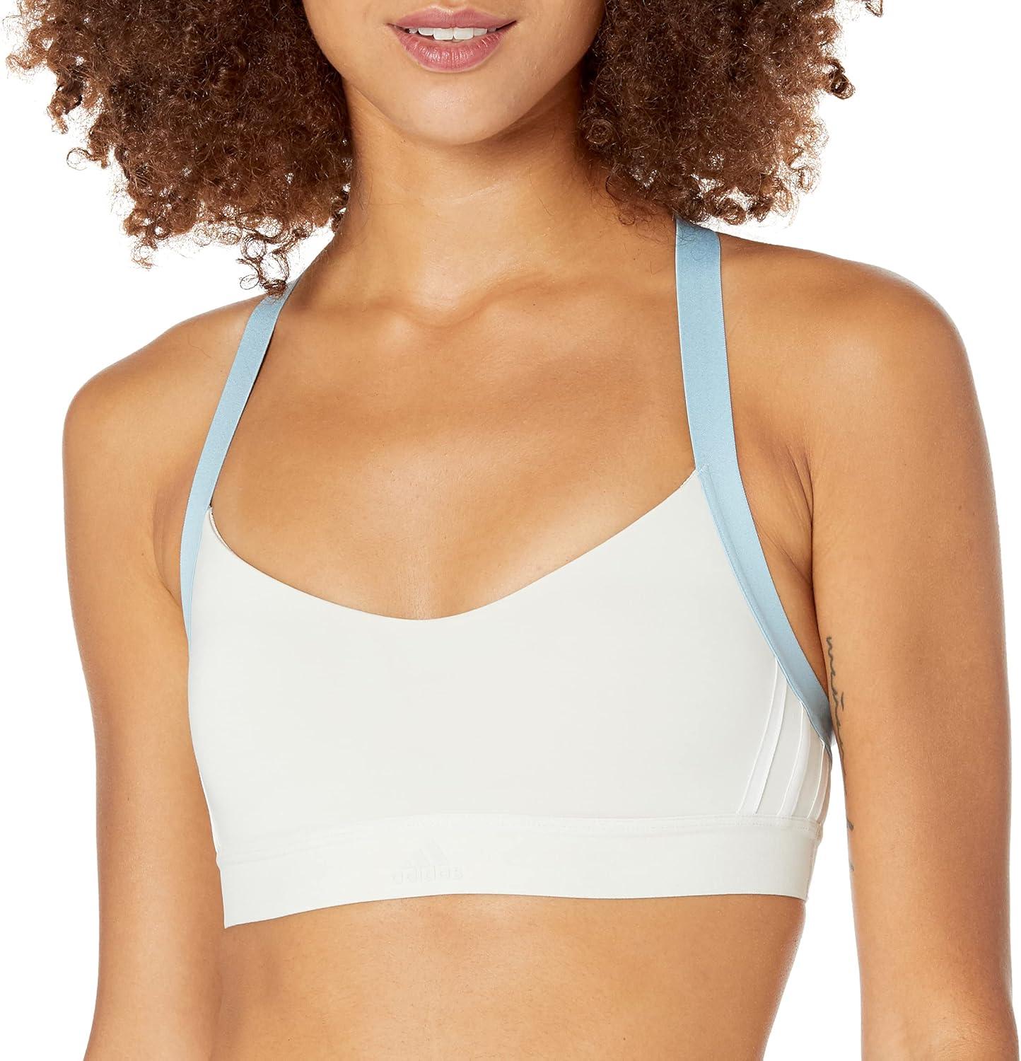 imageadidas womens All Me 3stripes BraRaw White