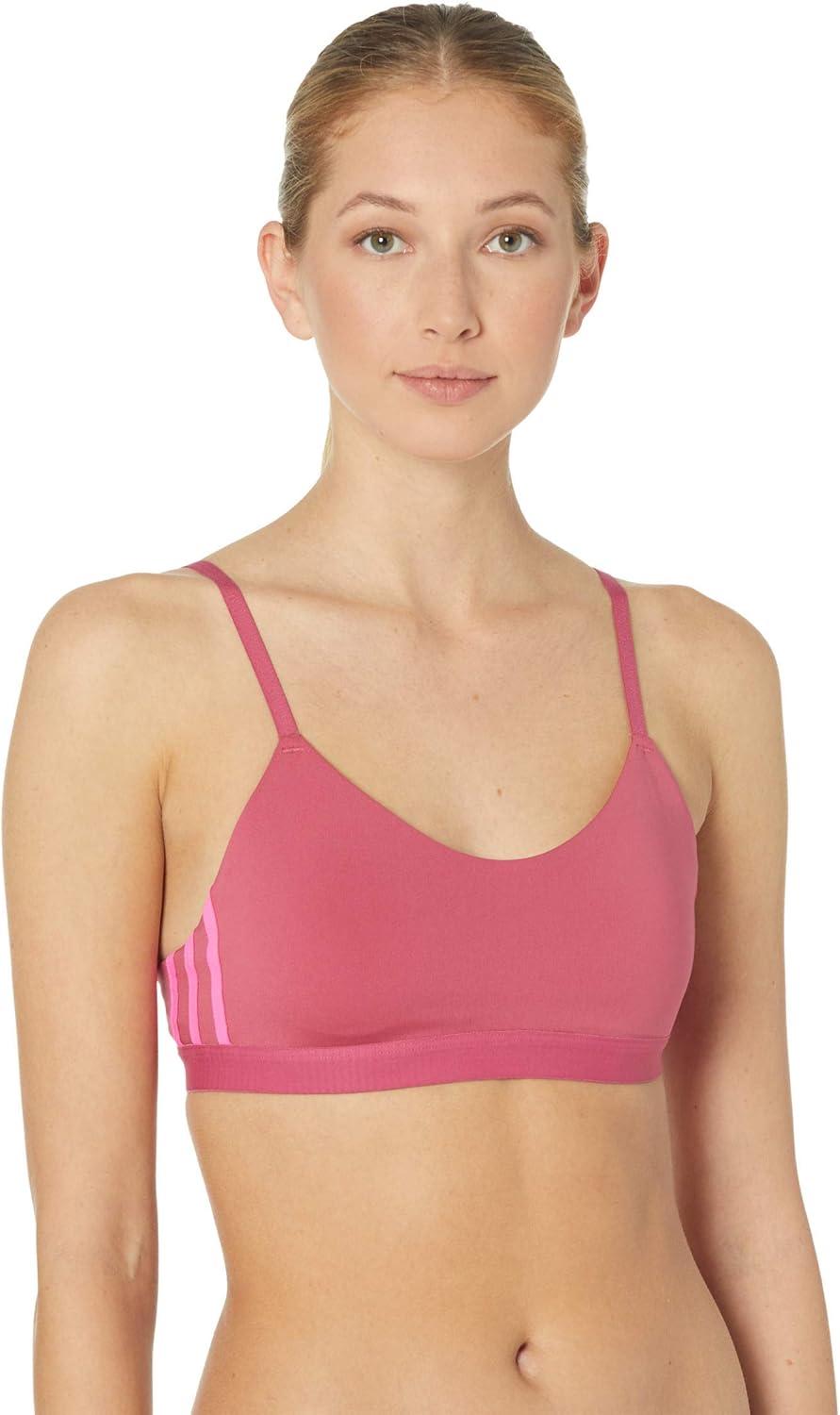 imageadidas womens All Me 3stripes BraWild PinkScreaming Pink