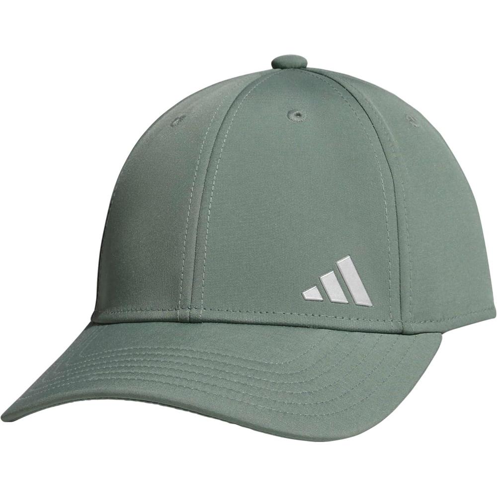 imageadidas Womens Backless Ponytail Hat Adjustable Fit Baseball CapSilver GreenSilver Metallic