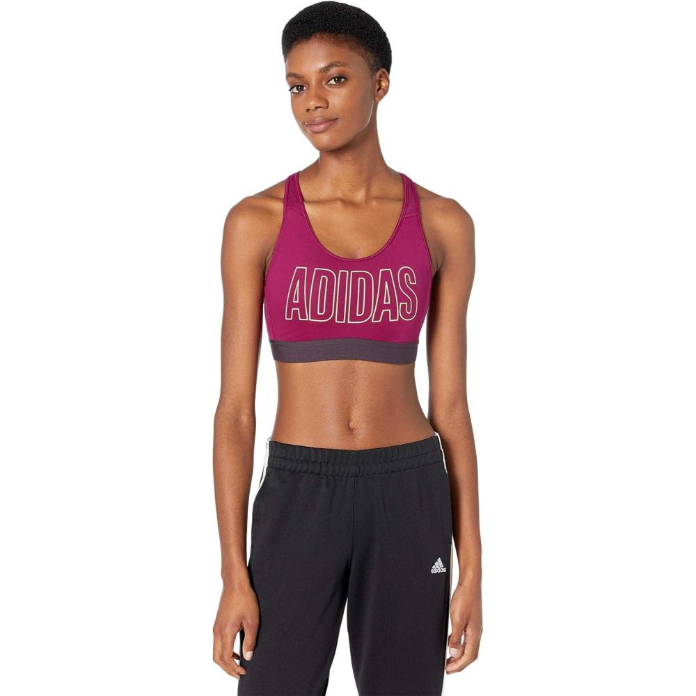 imageadidas Womens Dont Rest Alphaskin Sports BraPower BerrySignal Green