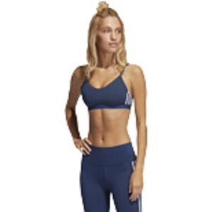 adidas womens All Me 3-stripes Bra(Crew Navy/White/White)