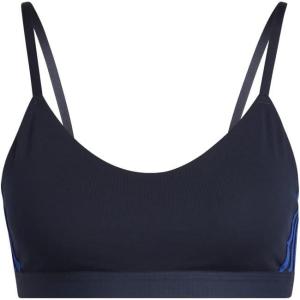 adidas womens All Me 3-stripes Bra(Ink/Bold Blue)