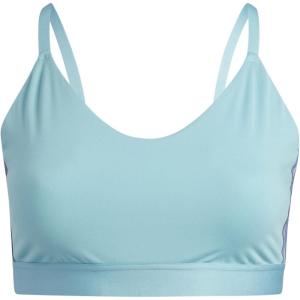adidas womens All Me 3-stripes Bra(Mint Tone/Orbit Violet)