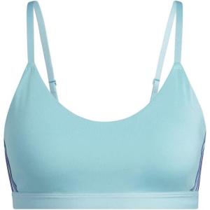 adidas womens All Me 3-stripes Bra(Mint Tone/White)
