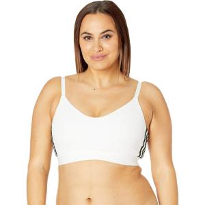 adidas womens All Me 3-stripes Bra(White/Black)