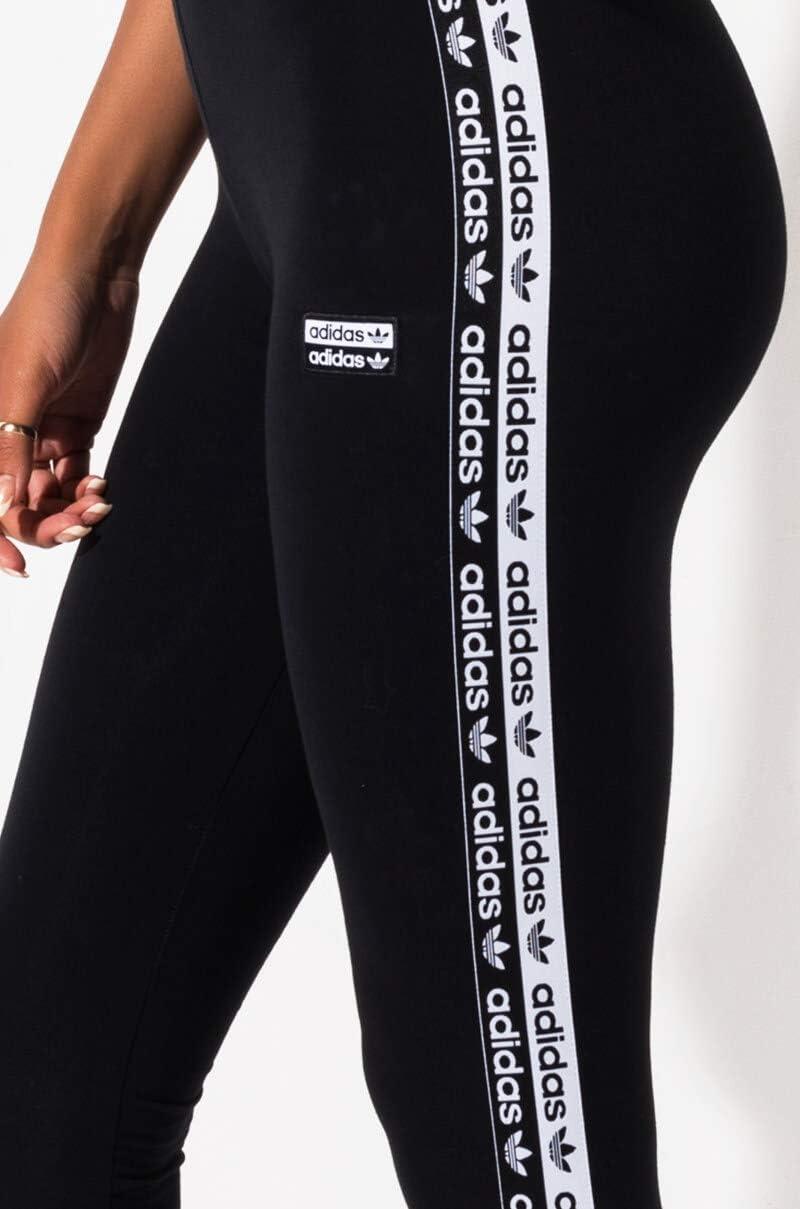 imageadidas Originals Womens 3Stripes LeggingsBlackBlackWhite
