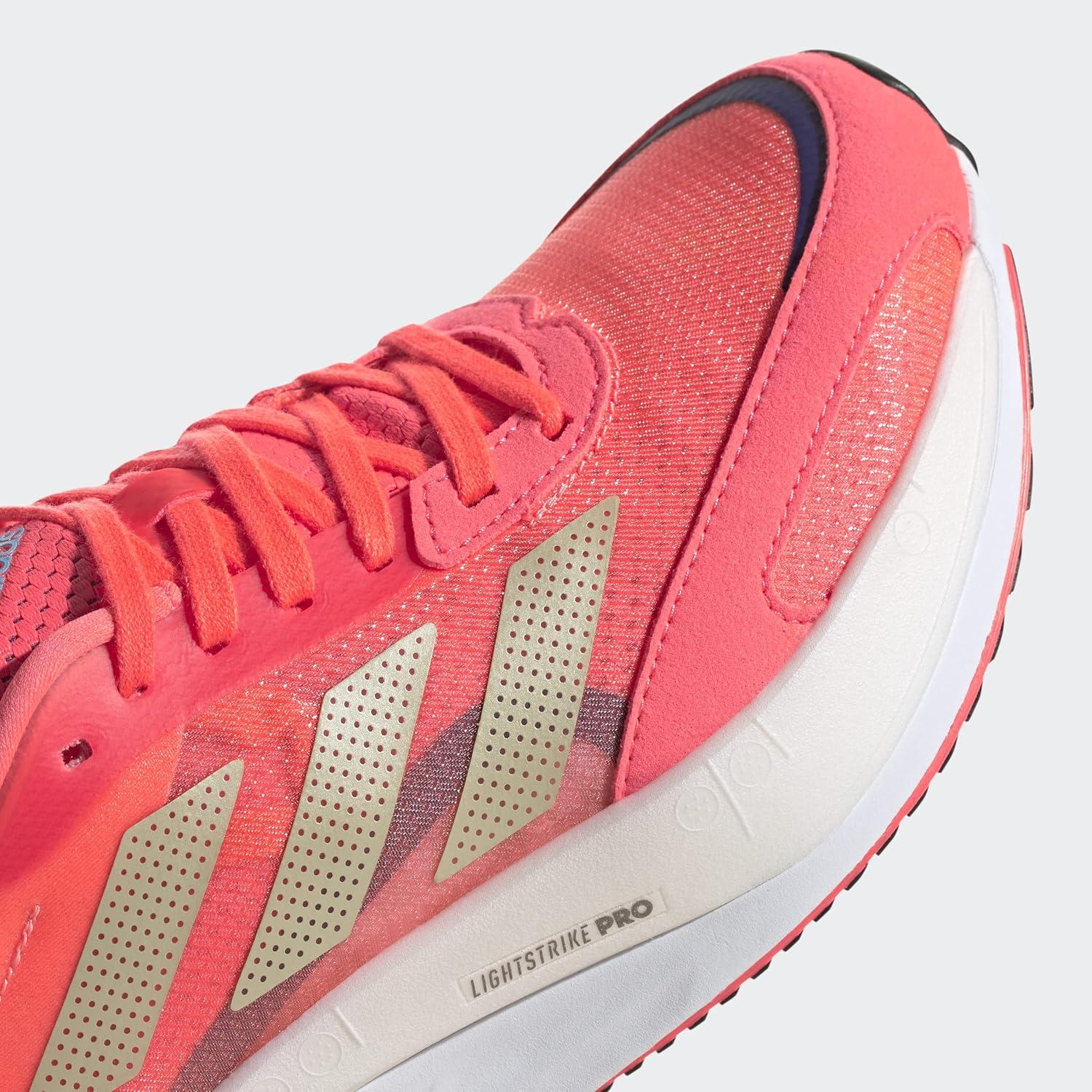 imageadidas Womens Adizero Boston 10 Running ShoesTurboSandy Beige MetLegacy Indigo