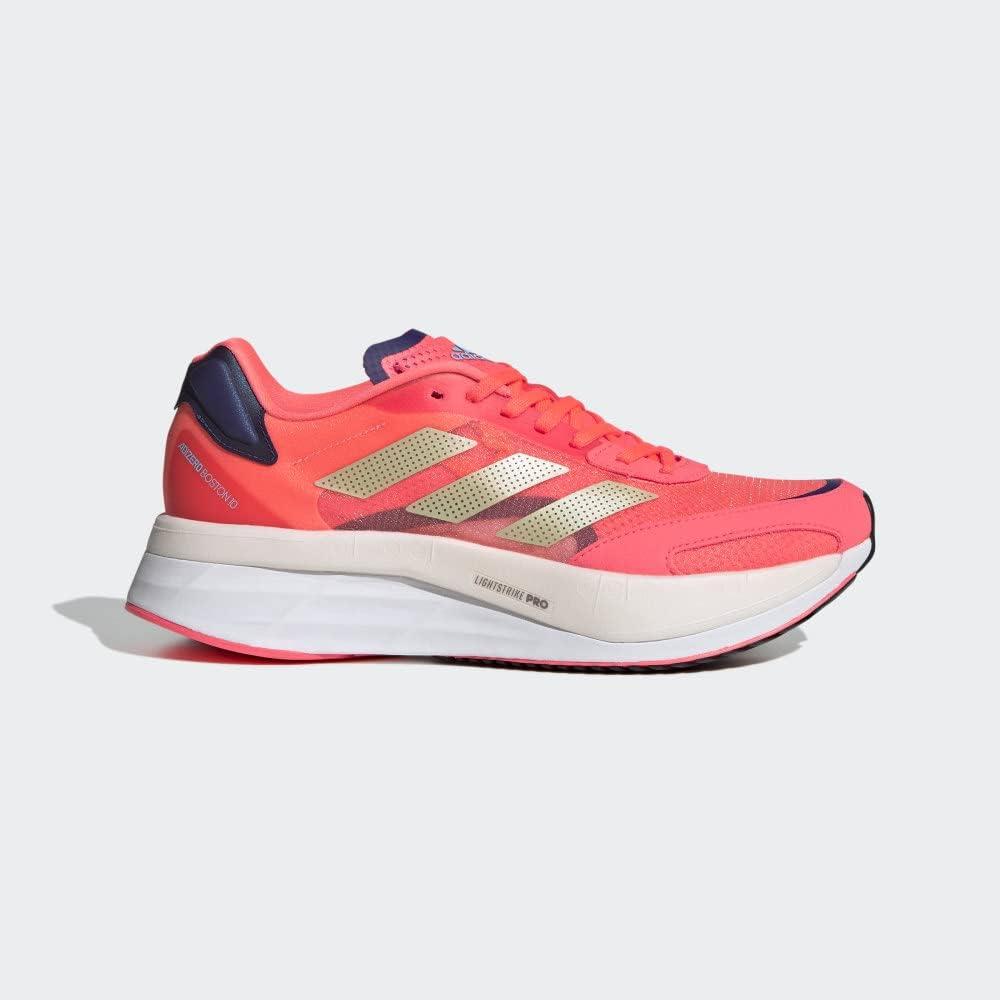 imageadidas Womens Adizero Boston 10 Running ShoesTurboSandy Beige MetLegacy Indigo