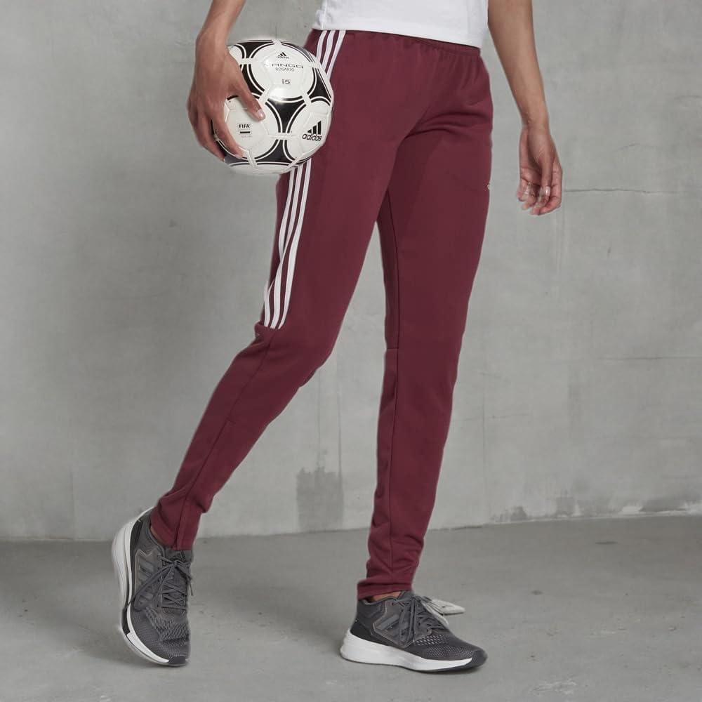 imageadidas Womens Aeroready Sereno Cut 3Stripes Slim Tapered Tracksuit BottomsVictory CrimsonWhite