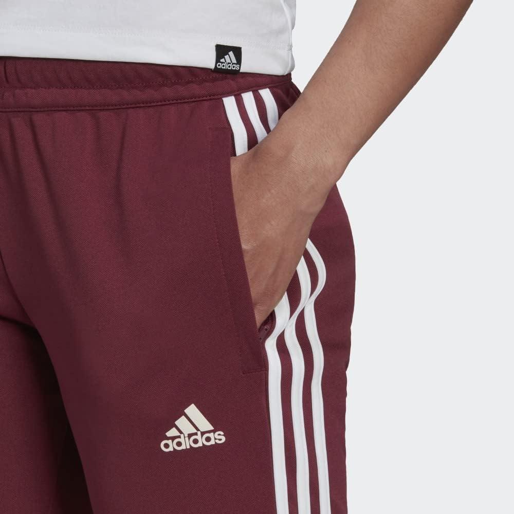 imageadidas Womens Aeroready Sereno Cut 3Stripes Slim Tapered Tracksuit BottomsVictory CrimsonWhite