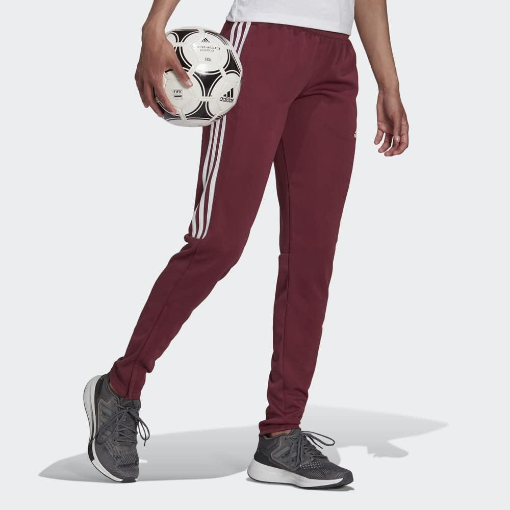 imageadidas Womens Aeroready Sereno Cut 3Stripes Slim Tapered Tracksuit BottomsVictory CrimsonWhite