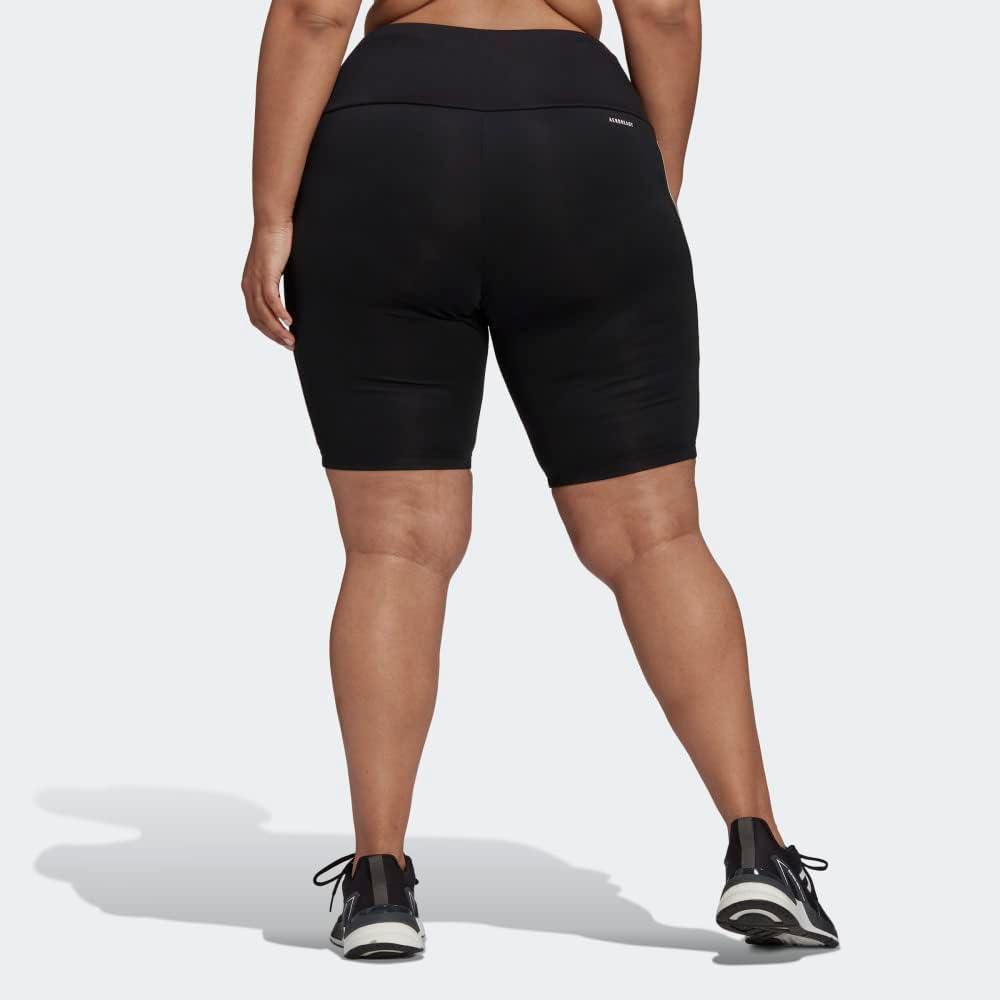 imageadidas Womens Designed 2 Move HighRise Short Sport TightsBlackWhite