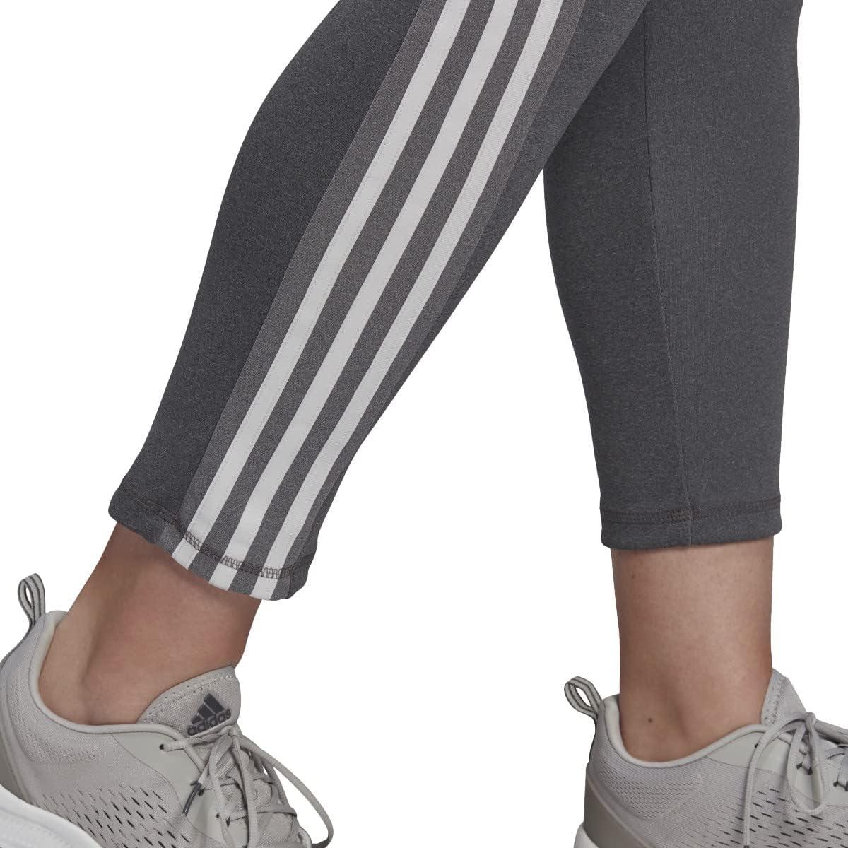 imageadidas Womens High Rise 3Stripes 78 Tights Legend InkSemi TurboDark Grey HeatherWhite