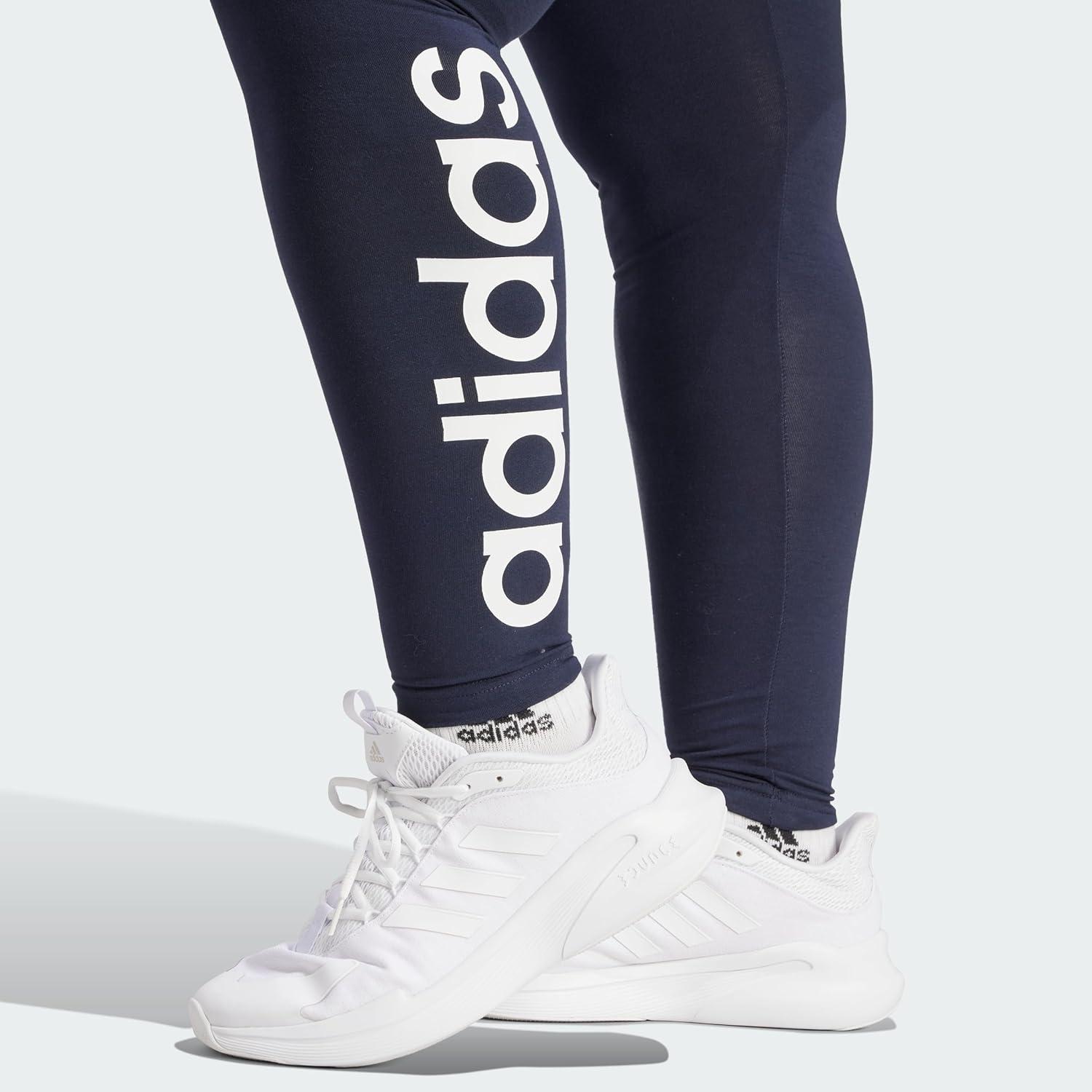 imageadidas Womens High Rise 3Stripes 78 Tights Legend InkSemi TurboLegend InkWhite