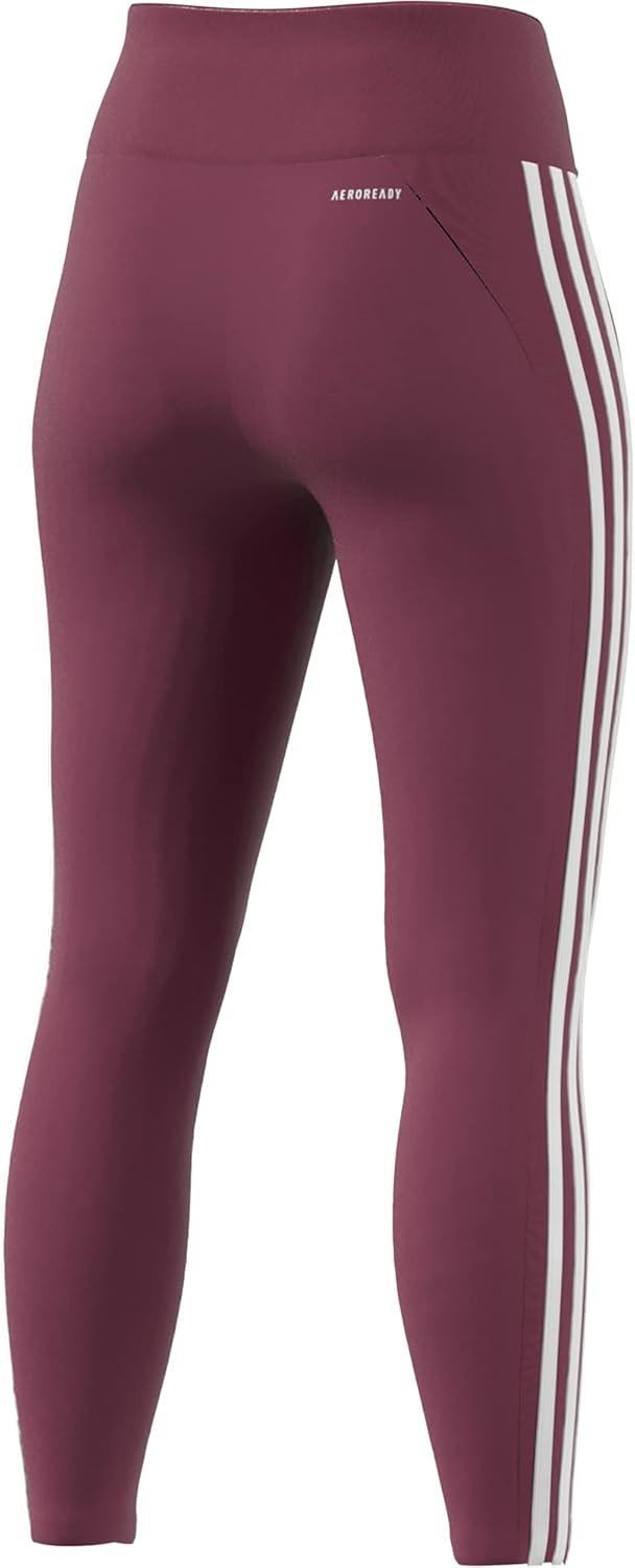 imageadidas Womens High Rise 3Stripes 78 Tights Legend InkSemi TurboWild PinkWhite