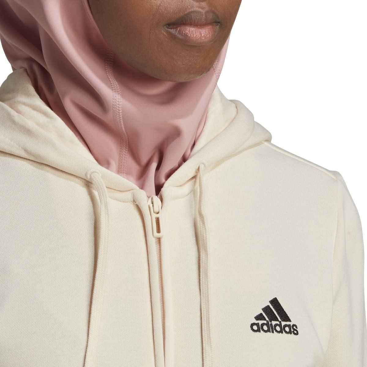 imageadidas womens Essentials Logo Fullzip HoodieEcru TintBlack
