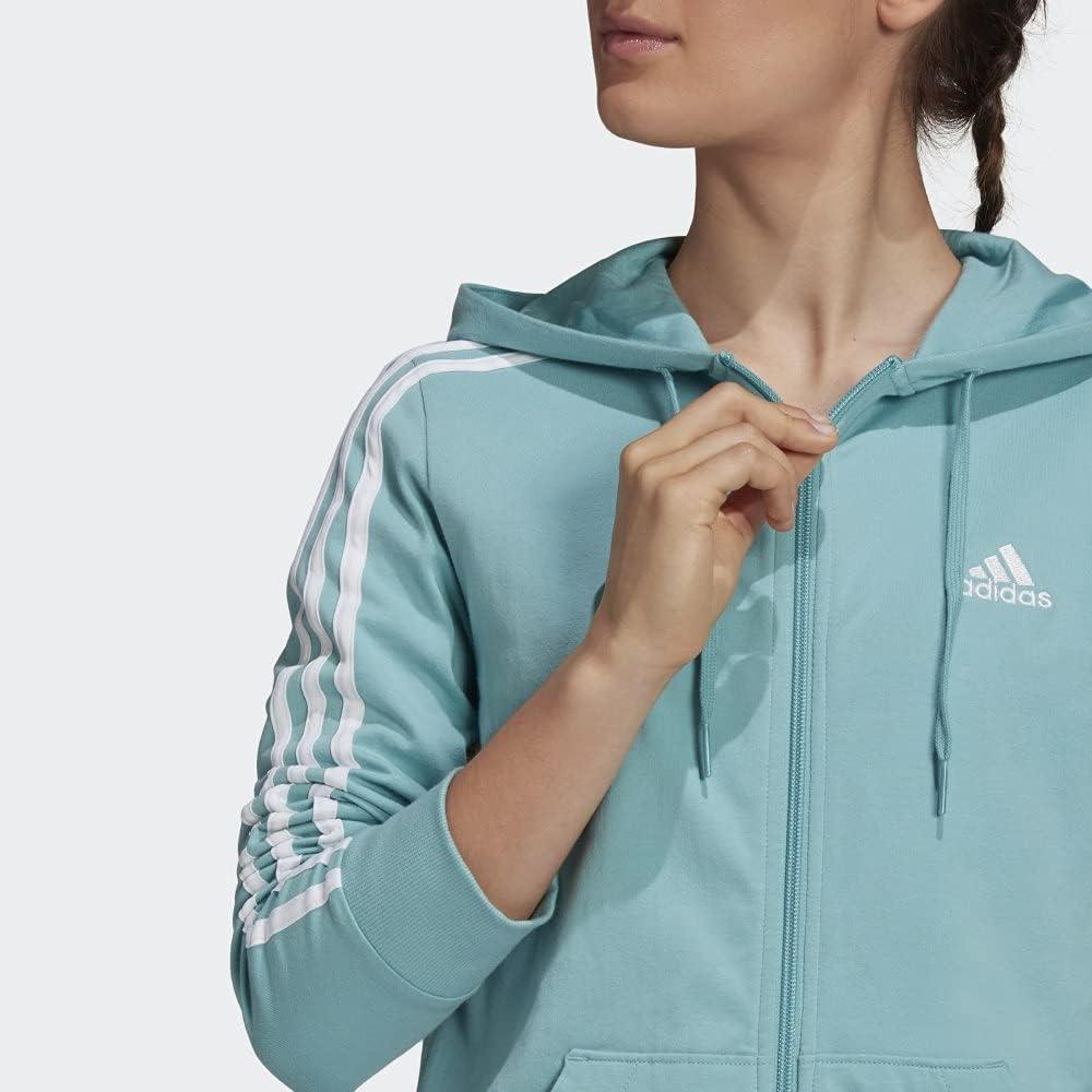 imageadidas womens Essentials Logo Fullzip HoodieMint TonWhite