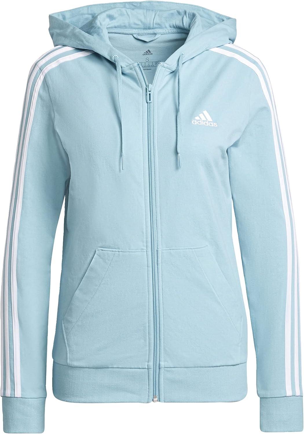 imageadidas womens Essentials Logo Fullzip HoodieMint TonWhite