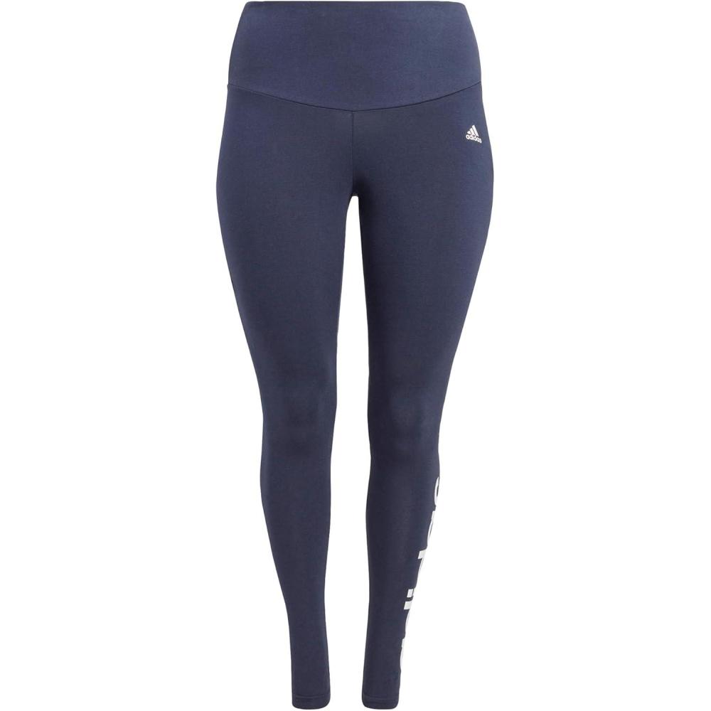 imageadidas Womens High Rise 3Stripes 78 Tights Legend InkSemi TurboLegend InkWhite