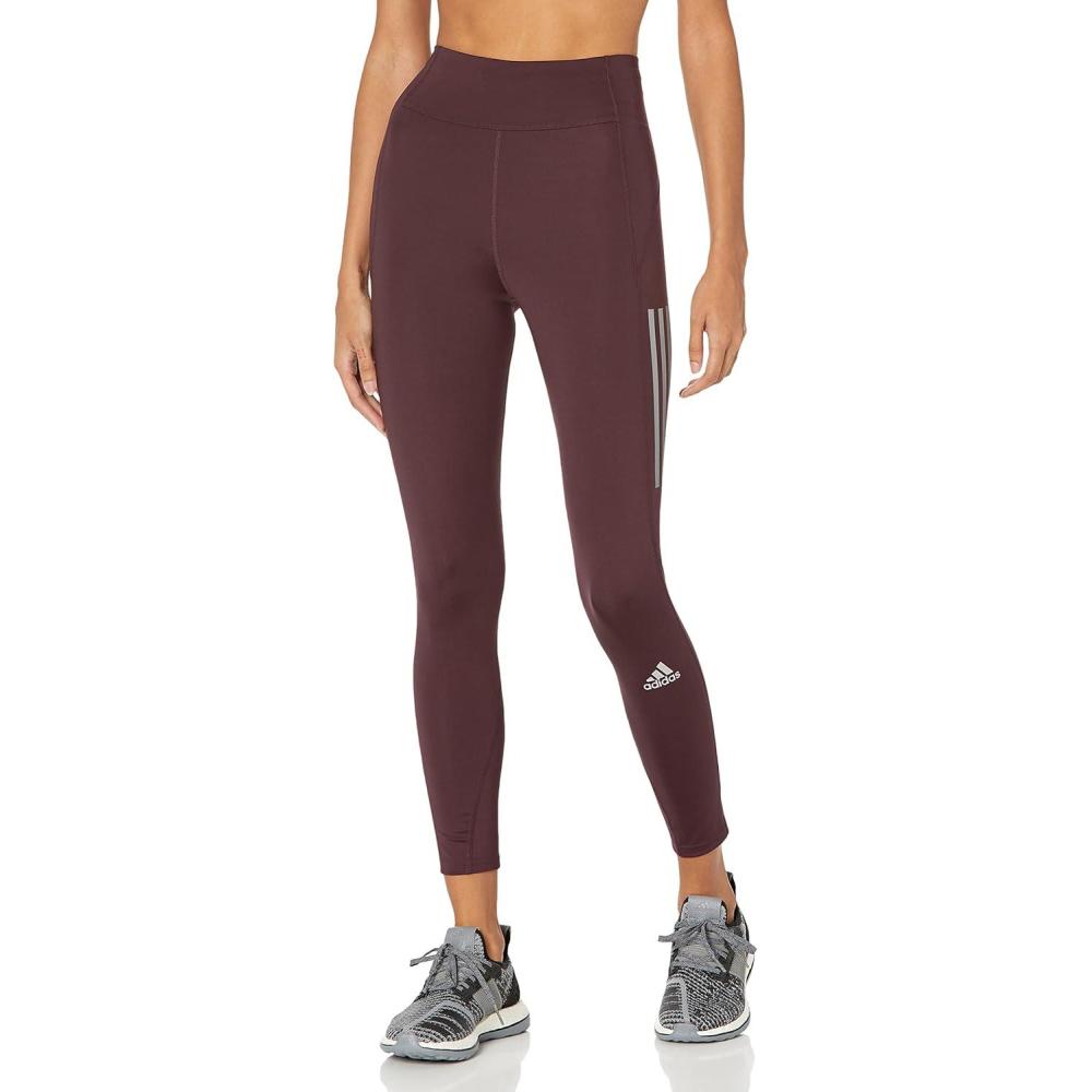 imageadidas Womens Own The Run 78 TightsShadow Maroon