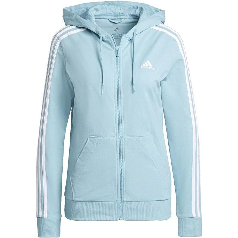 imageadidas womens Essentials Logo Fullzip HoodieMint TonWhite