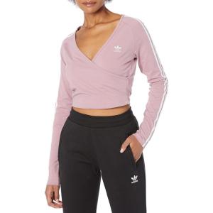 adidas Originals Women’s Adicolor Classics Cropped Long Sleeve(Magic Mauve)
