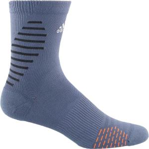 adidas Running Mid-Crew Socks (1-Pair)(Raw Steel Grey/Carbon Grey/Hi – Res Orange)