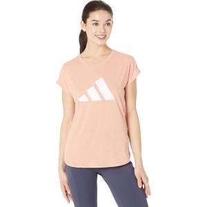 adidas Women’s 3-Stripes Training T-Shirt(Ambient Blush/White)
