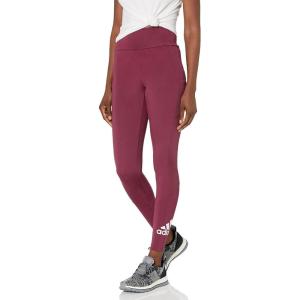 adidas Women’s Designed 2 Move Big Logo Sport Tights(Victory Crimson/Victory Crimson/White)