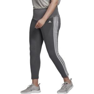 adidas Women’s High Rise 3-Stripes 7/8 Tights, Legend Ink/Semi Turbo(Dark Grey Heather/White)