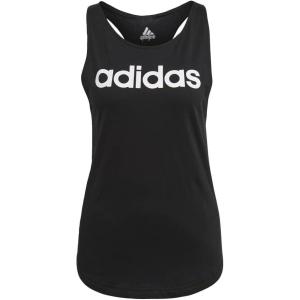 adidas Womens Loungewear Essentials Loose Logo Tank Top(Black/White)